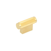 Brighton 50mm Solid Brass Knurled T Knob Brushed Satin Brass