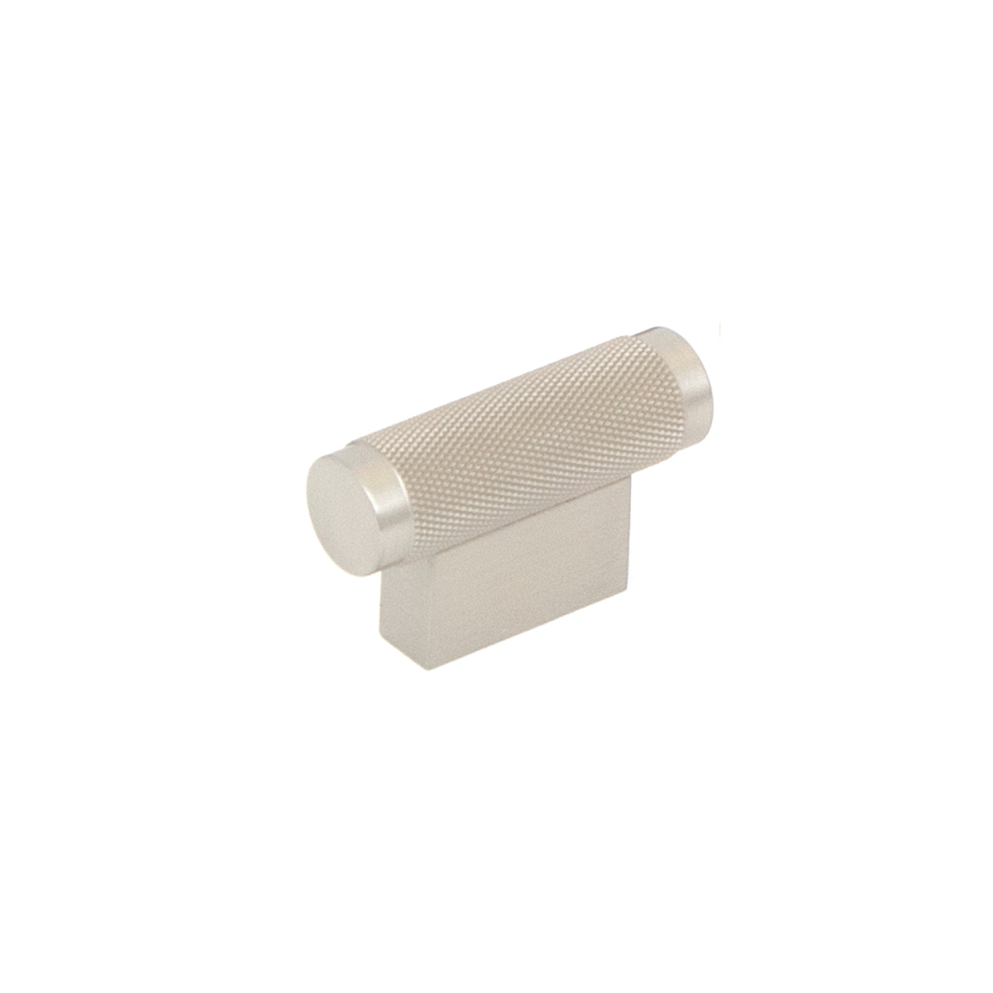 Brighton 50mm Solid Brass Knurled T Knob Dull Brushed Nickel