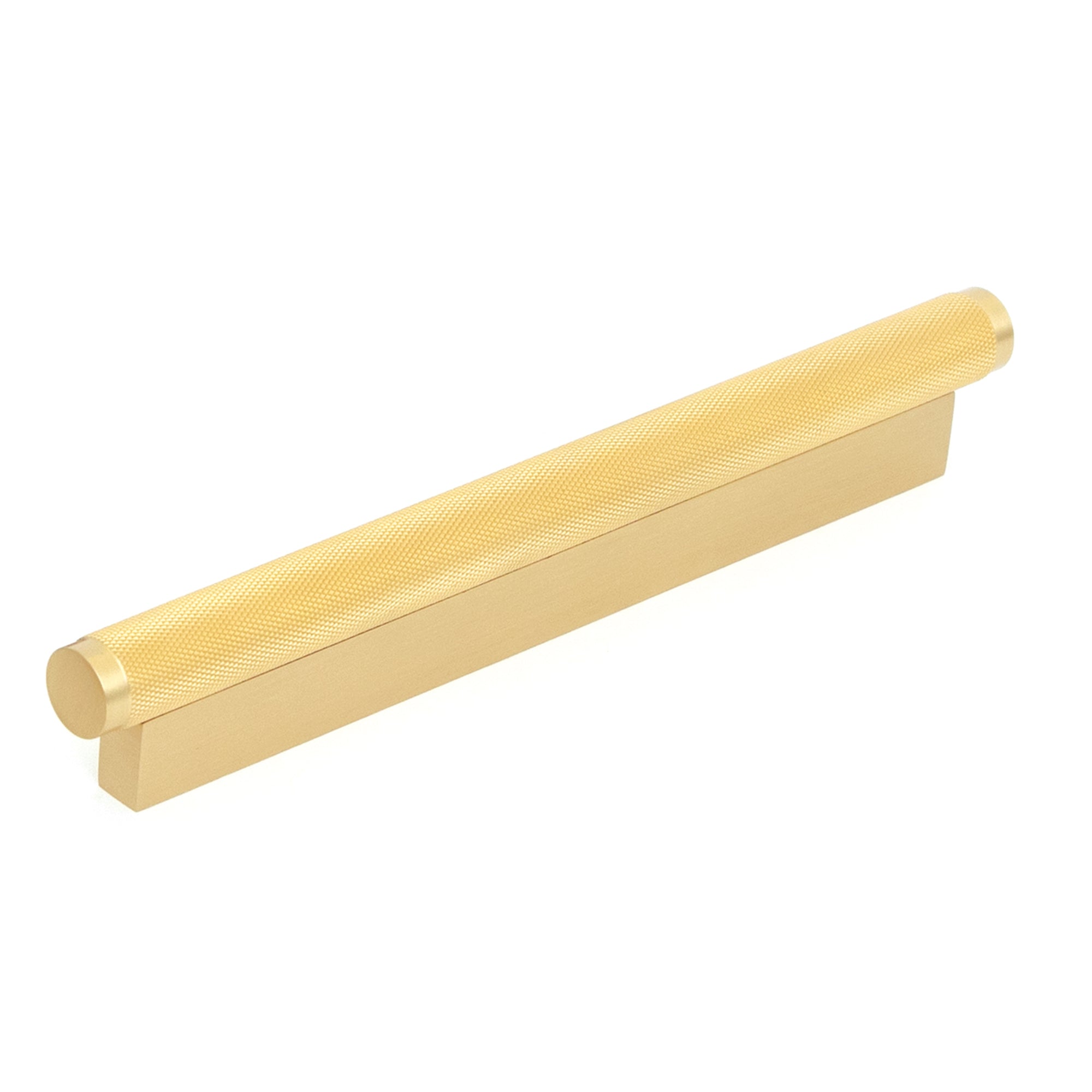 Brighton 160mm Solid Brass Knurled Pull Handle Brushed Satin Brass