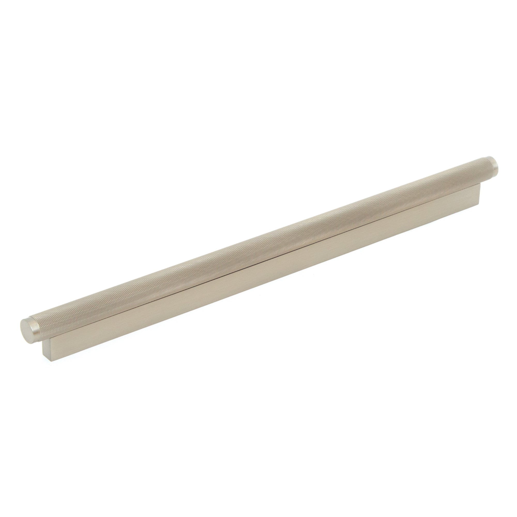 Brighton 320mm Solid Brass Knurled Pull Handle Dull Brushed Nickel