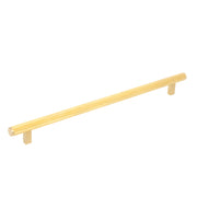 Bellevue 416mm Solid Brass Knurled Appliance Pull Brushed Satin Brass