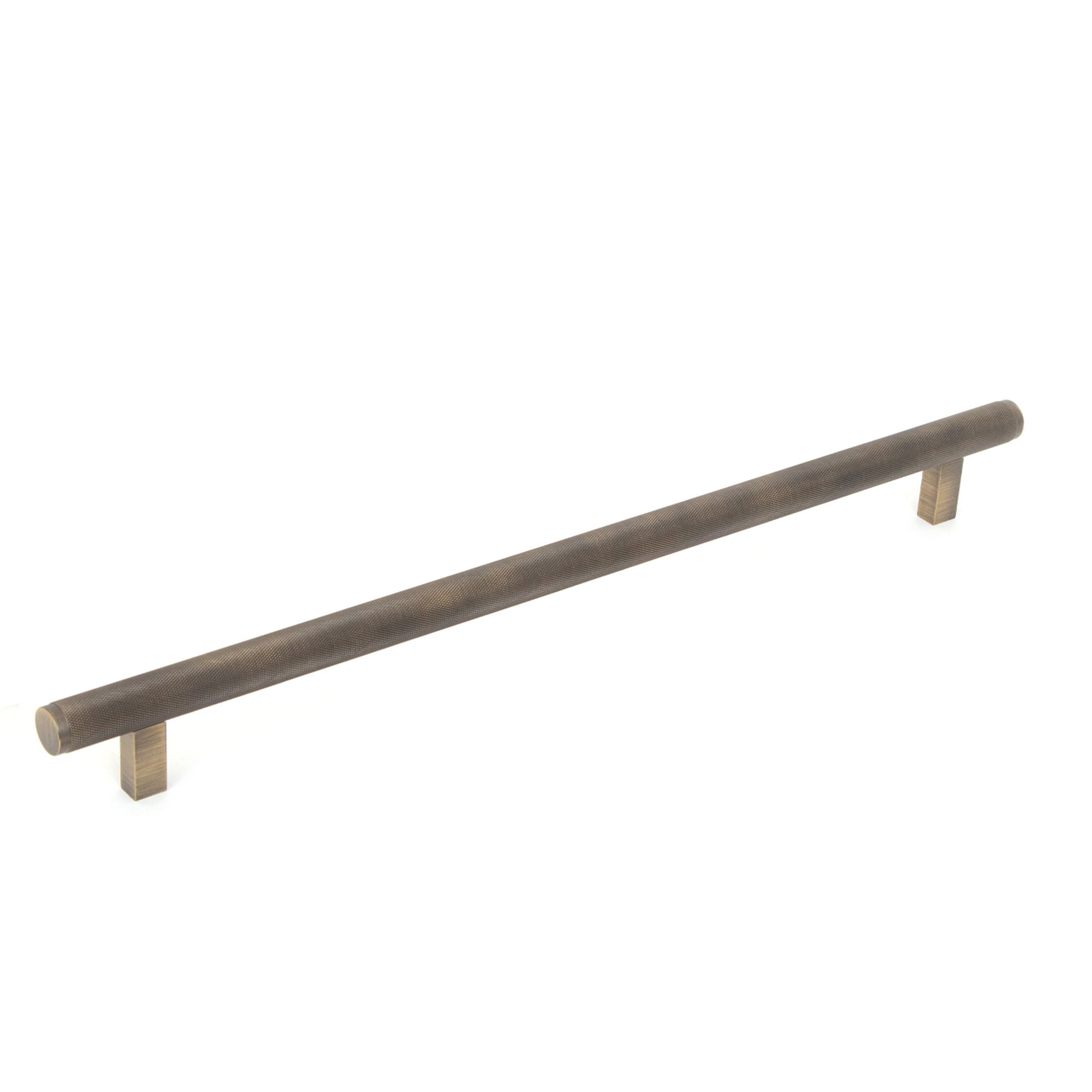 Bellevue 416mm Solid Brass Knurled Appliance Pull Dark Brushed Brass