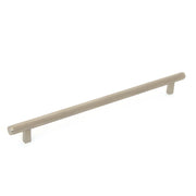 Bellevue 416mm Solid Brass Knurled Appliance Pull Dull Brushed Nickel
