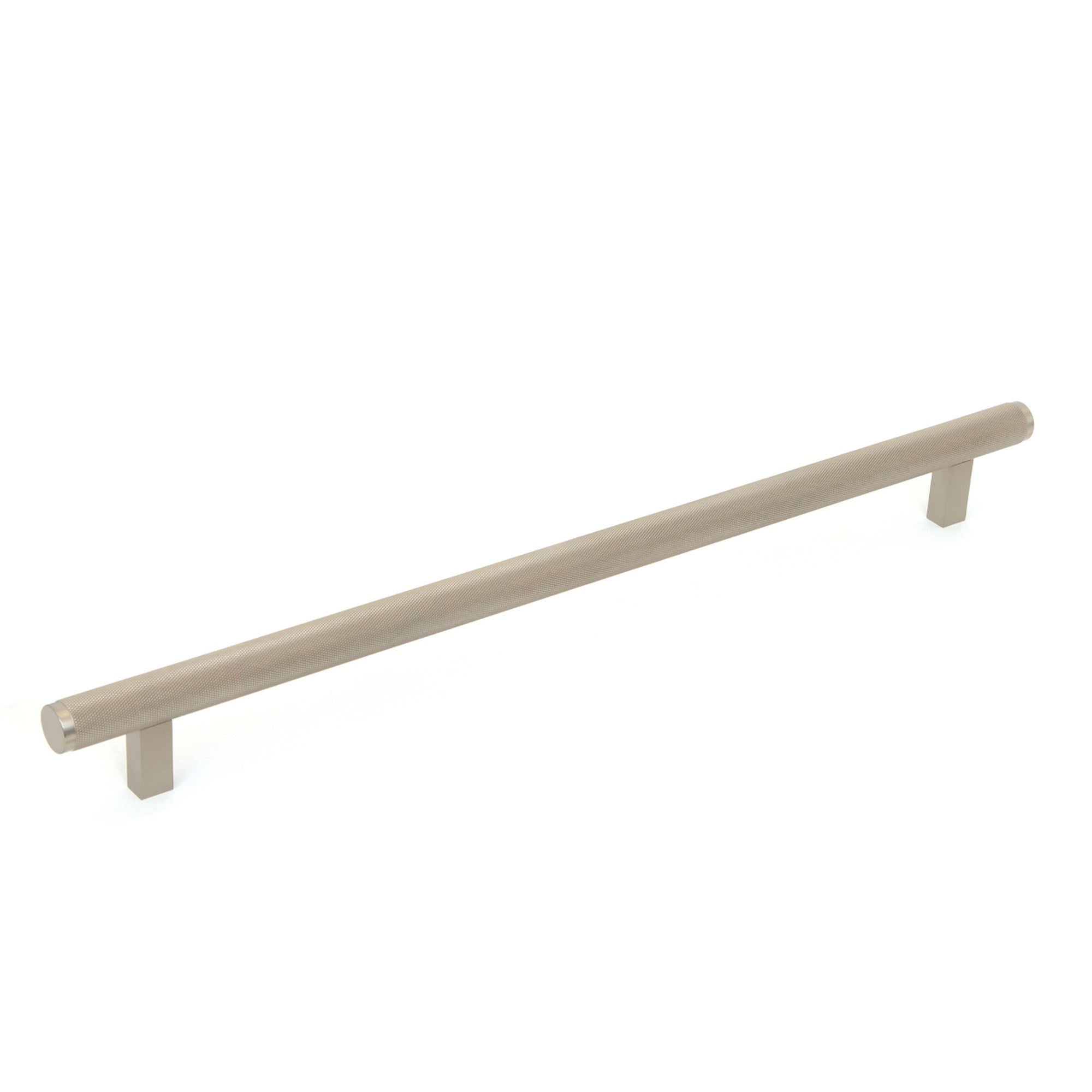 Bellevue 416mm Solid Brass Knurled Appliance Pull Dull Brushed Nickel