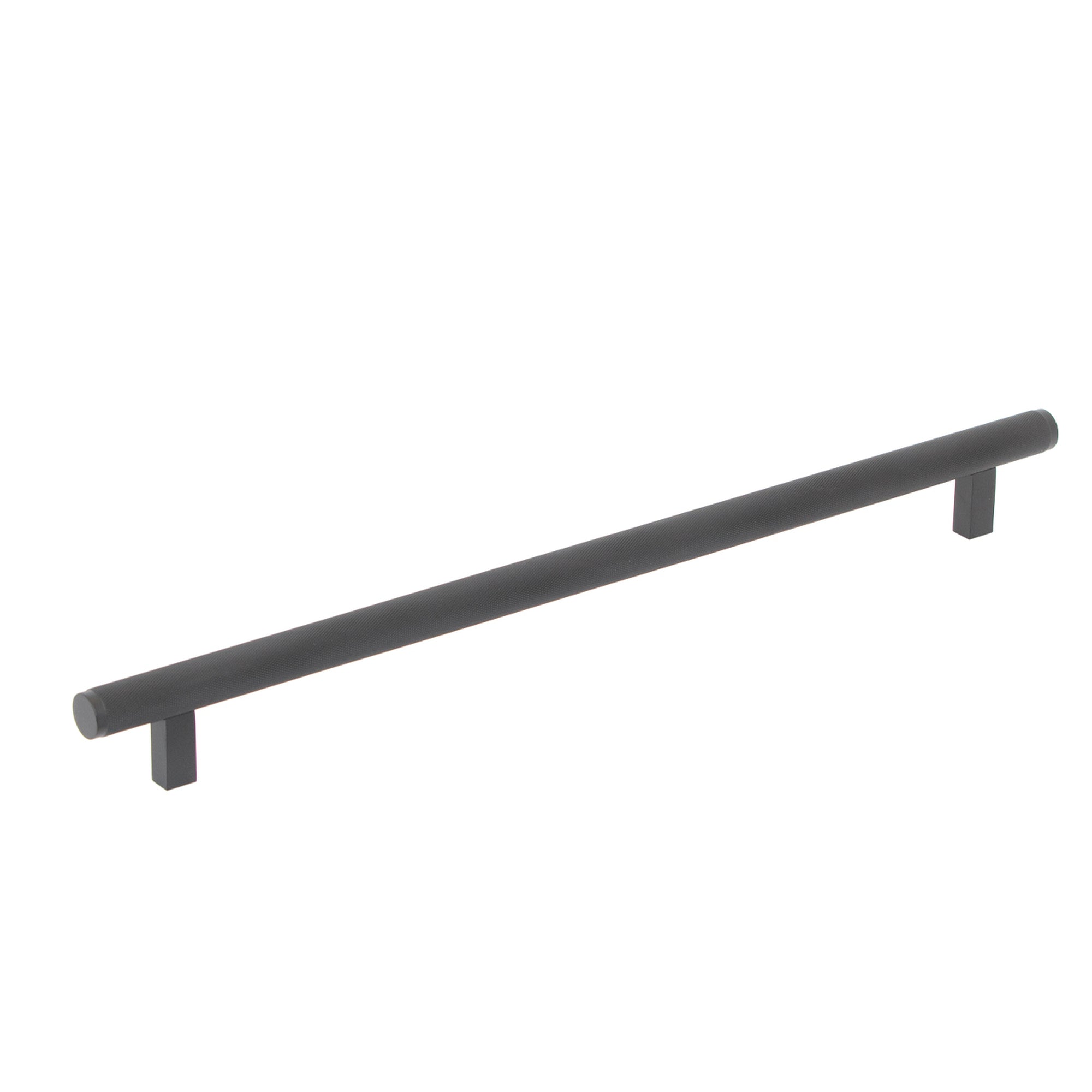 Bellevue 416mm Solid Brass Knurled Appliance Pull Matt Black