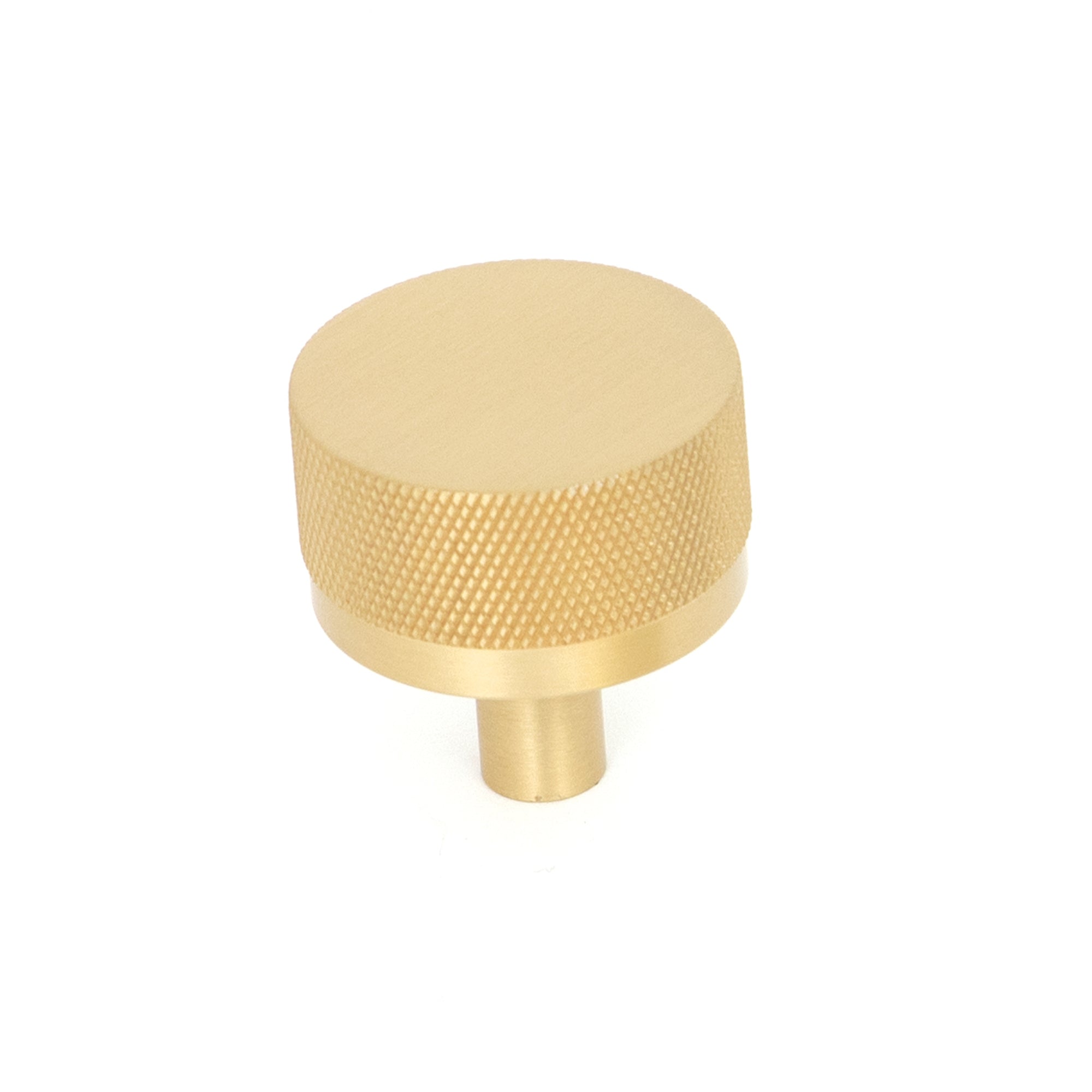 Bellevue 35mm Solid Brass Knurled Knob Brushed Satin Brass