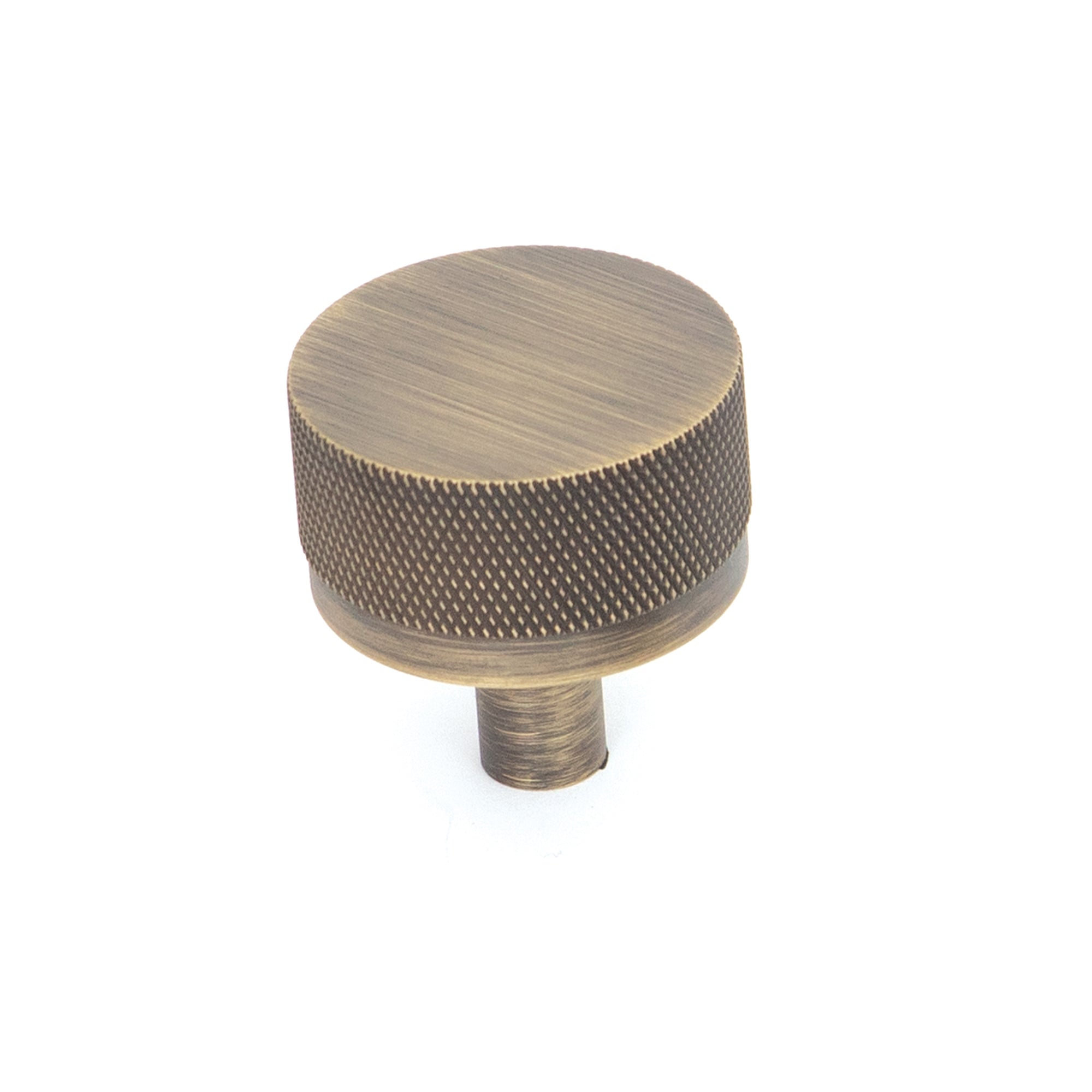 Bellevue 35mm Solid Brass Knurled Knob Dark Brushed Brass
