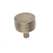 Bellevue 35mm Solid Brass Plain Knob Dark Brushed Brass