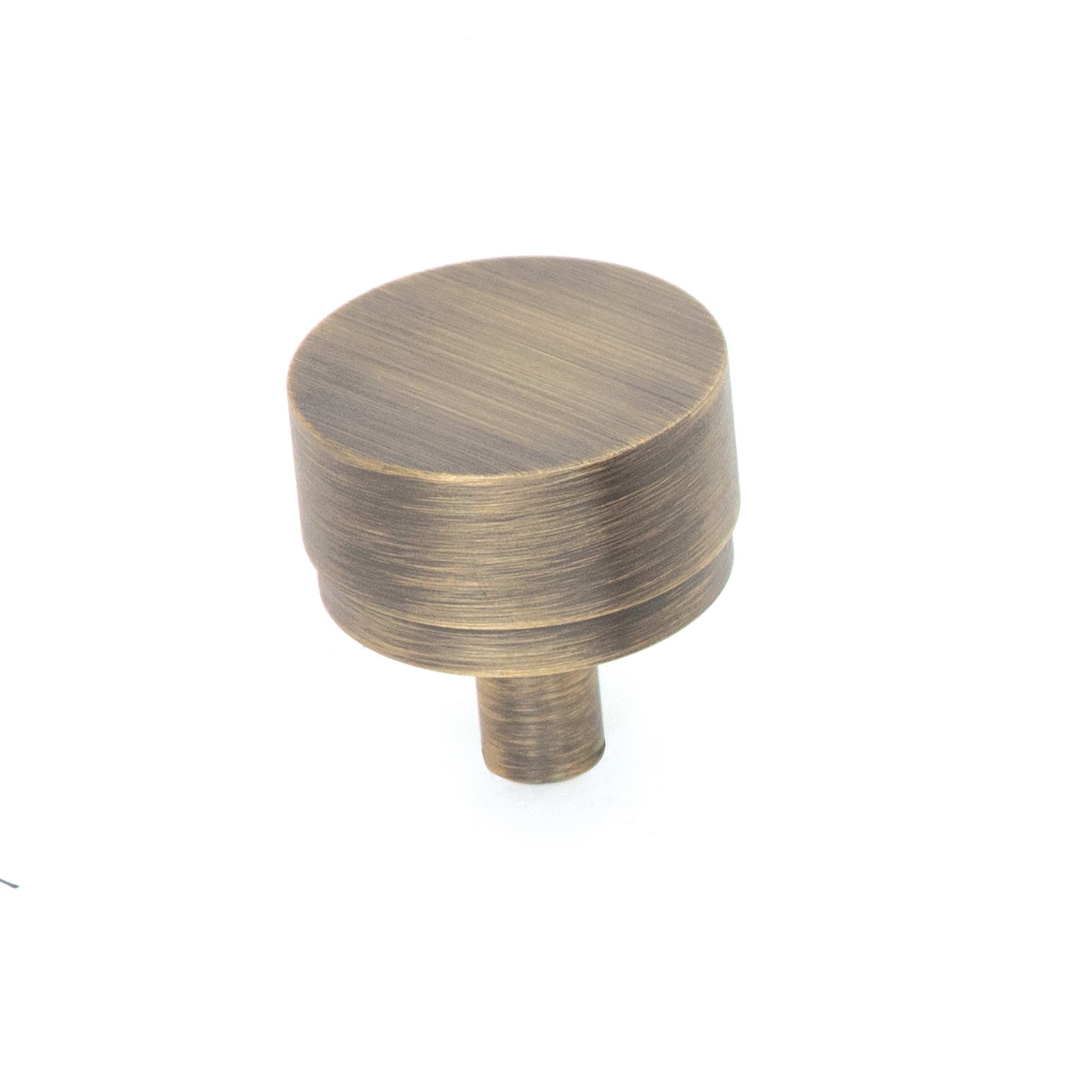 Bellevue 35mm Solid Brass Plain Knob Dark Brushed Brass
