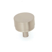 Bellevue 35mm Solid Brass Plain Knob Dull Brushed Nickel
