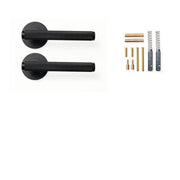 Momo Bellevue Knurled Lever Handle Set Matt Black