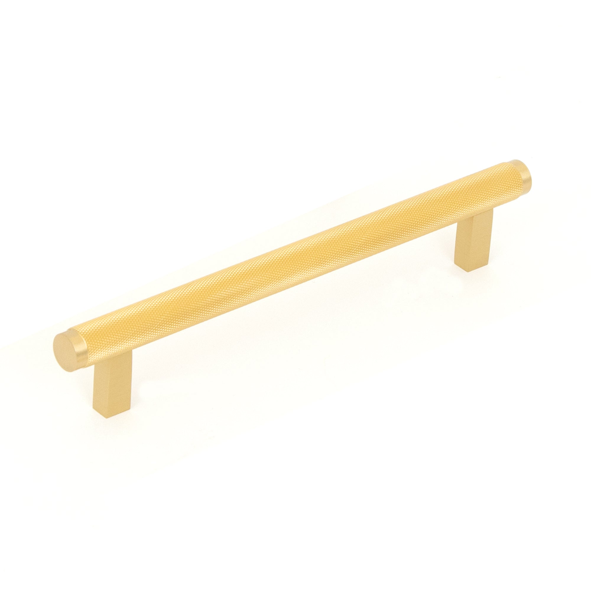 Bellevue 160mm Solid Brass Knurled Bar Pull Brushed Satin Brass