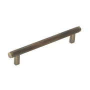 Bellevue 160mm Solid Brass Knurled Bar Pull Dark Brushed Brass