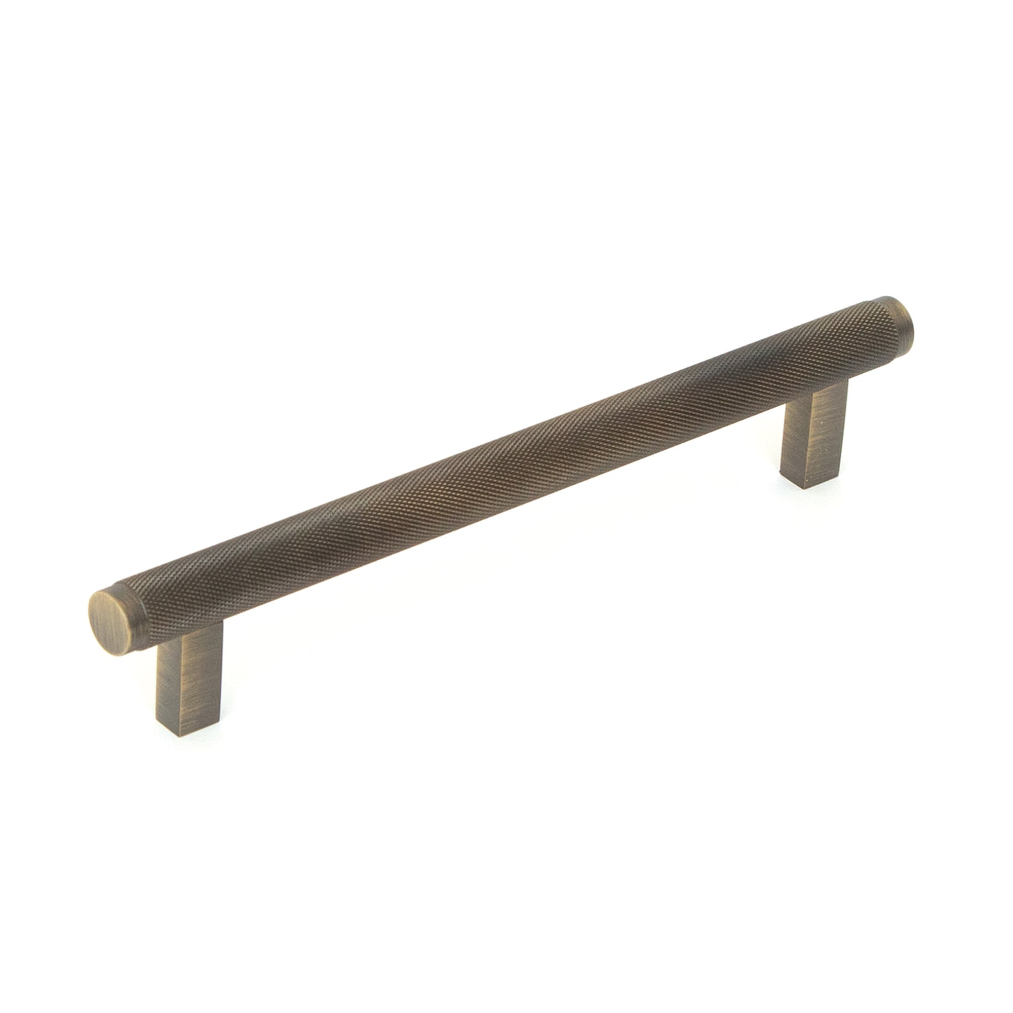 Bellevue 160mm Solid Brass Knurled Bar Pull Dark Brushed Brass