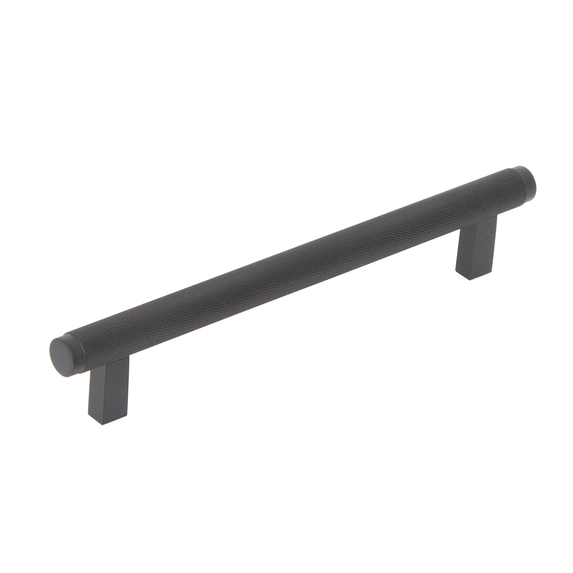 Bellevue 160mm Solid Brass Knurled Bar Pull Matt Black