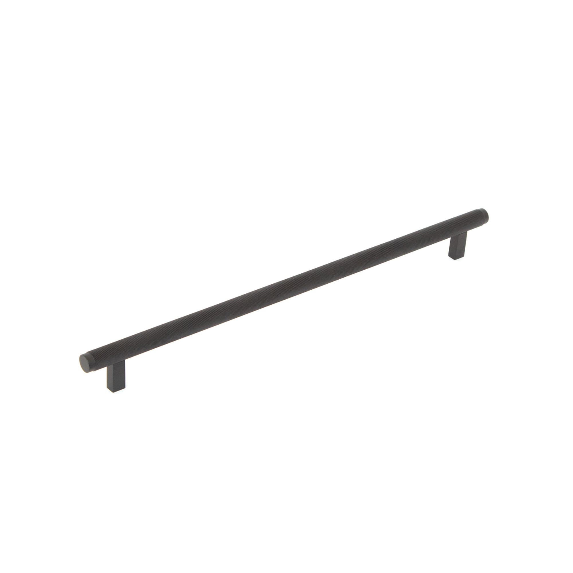 Bellevue 320mm Solid Brass Knurled Bar Pull Matt Black