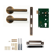Momo Bellevue Plain Lever Solid Brass Mortice Passage Set Bronze