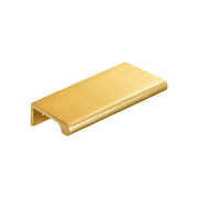 Momo Handles Chelsea Solid Brass Lip Pull Handle 96mm Brushed Satin Brass