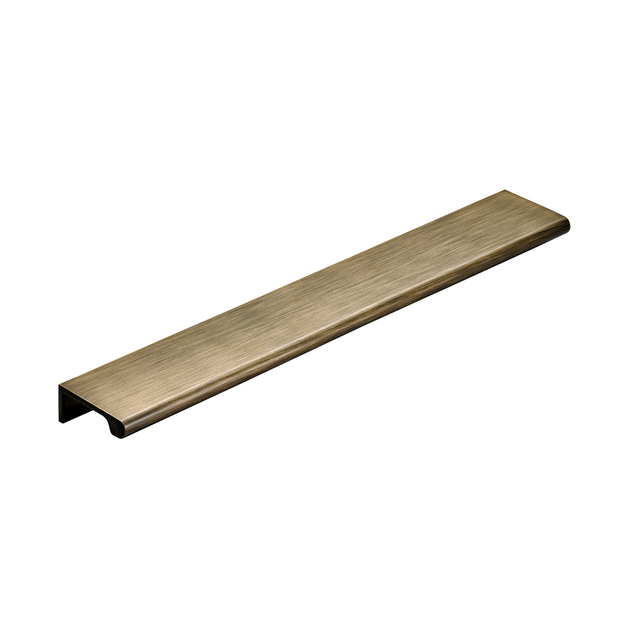 Momo Handles Chelsea Solid Brass Lip Pull Handle 256mm Dark Brushed Brass