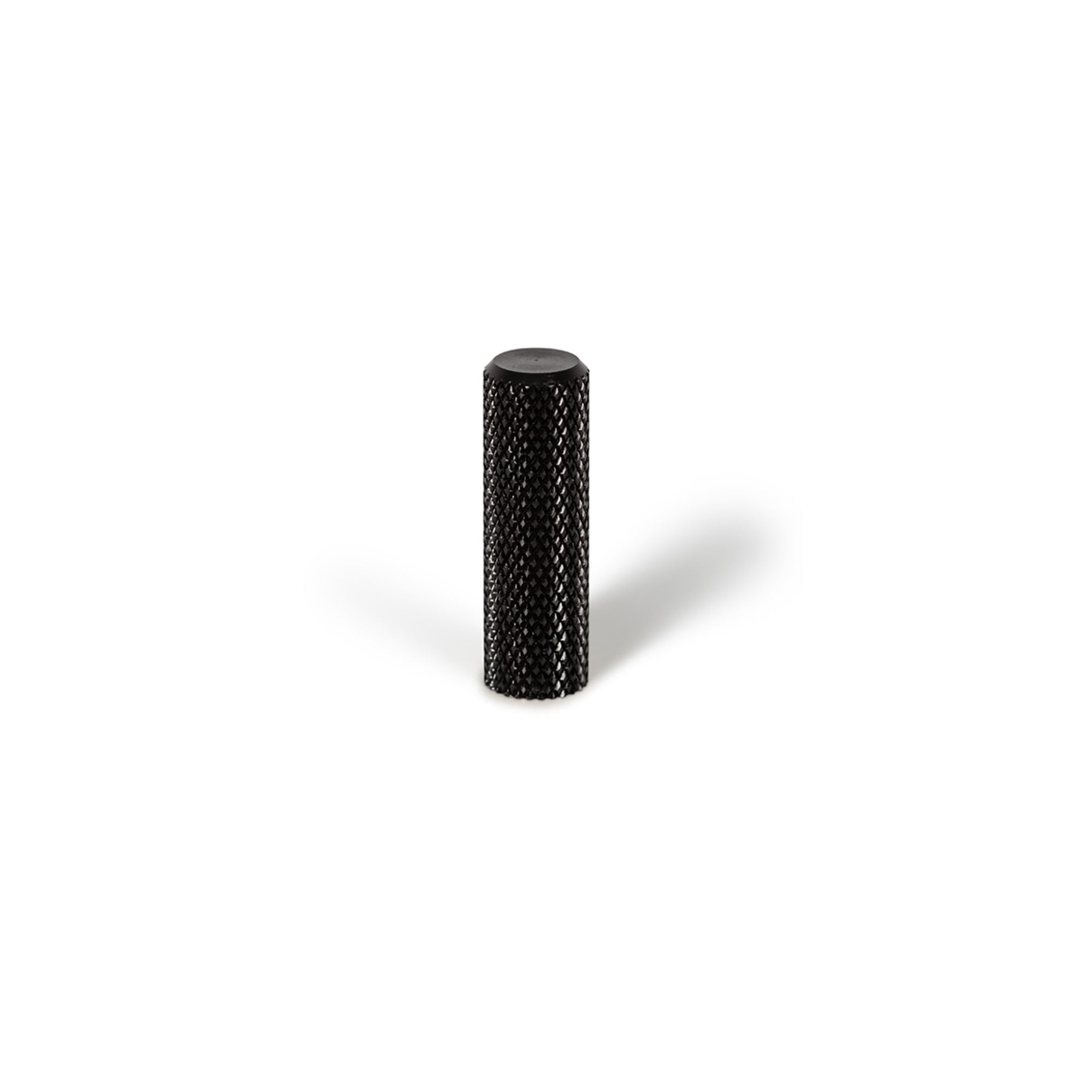 Graf Knurled Cylinder Knob 10mm Brushed Black