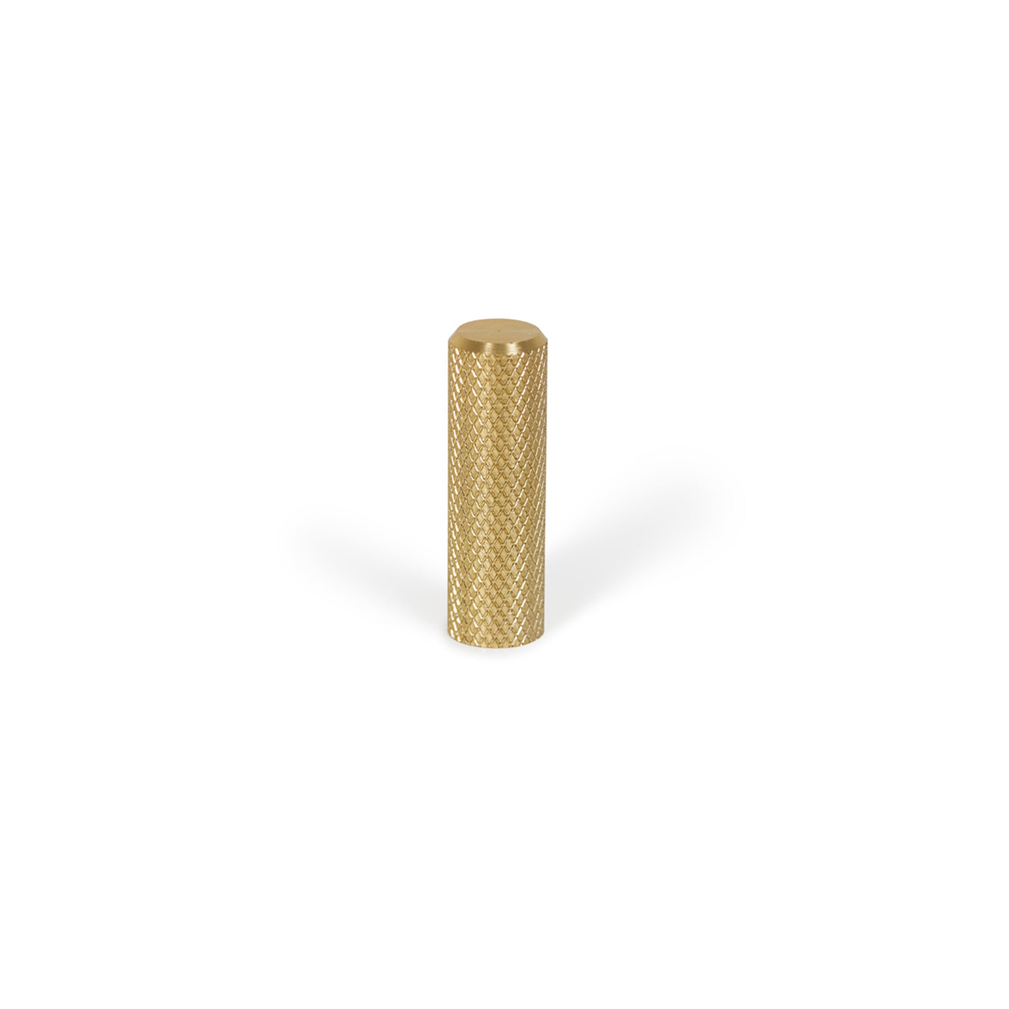 Graf Knurled Cylinder Knob 10mm Brushed Dark Brass