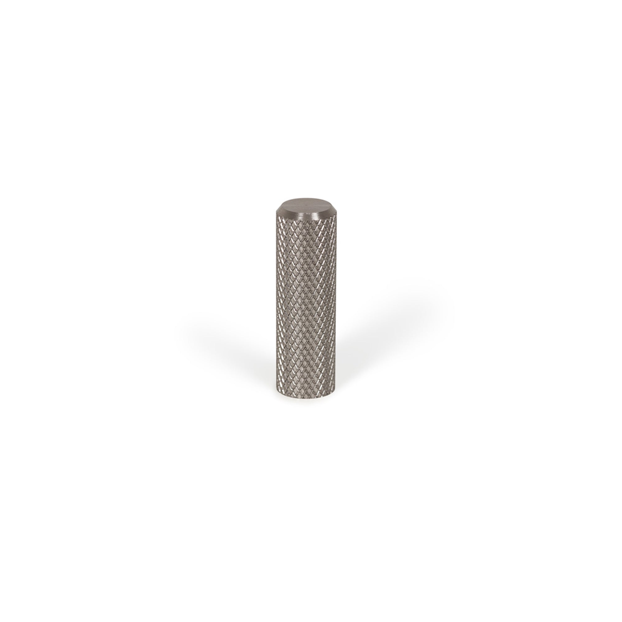 Graf Knurled Cylinder Knob 10mm Dull Brushed Nickel