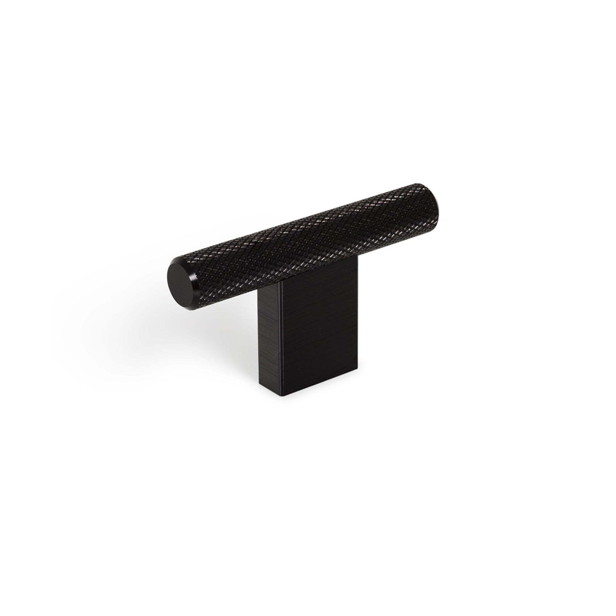 Graf Knurled T Knob 60mm Brushed Black