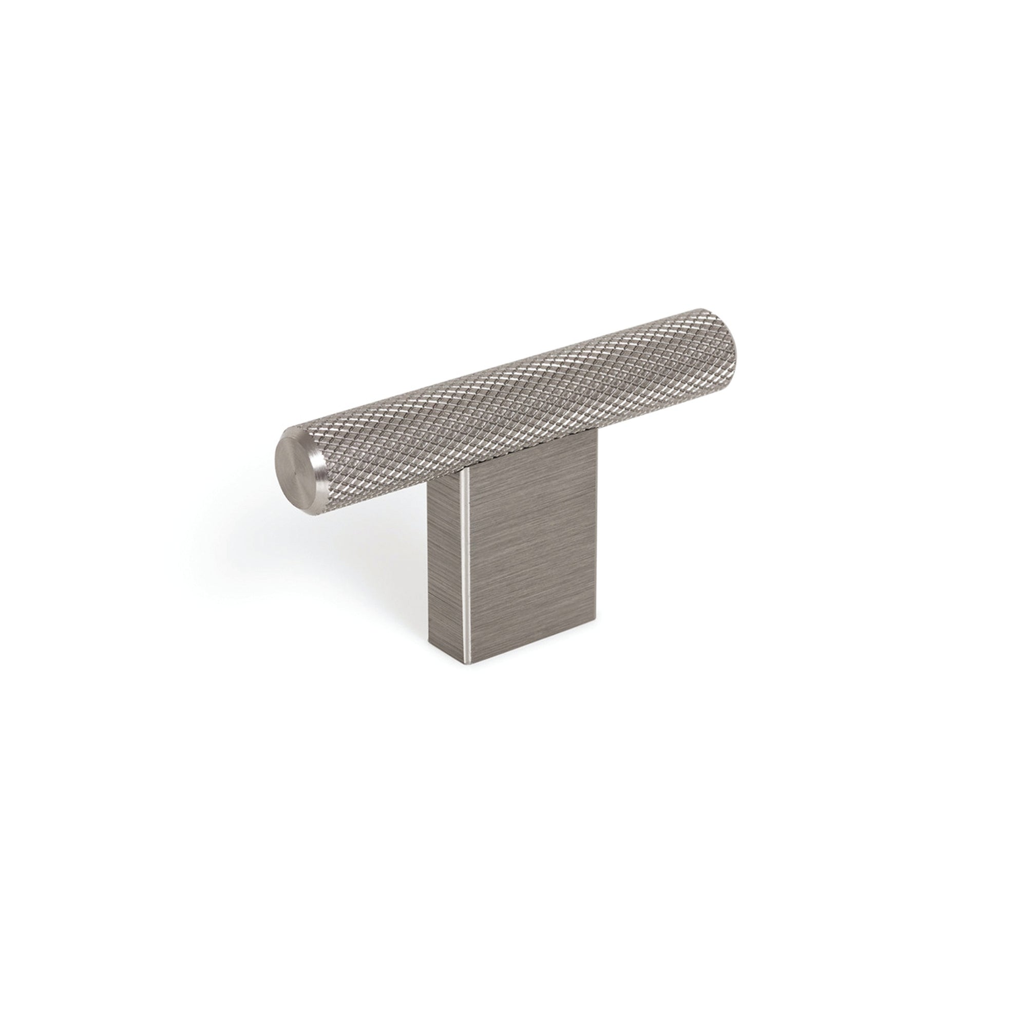 Graf Knurled T Knob 60mm Dull Brushed Nickel