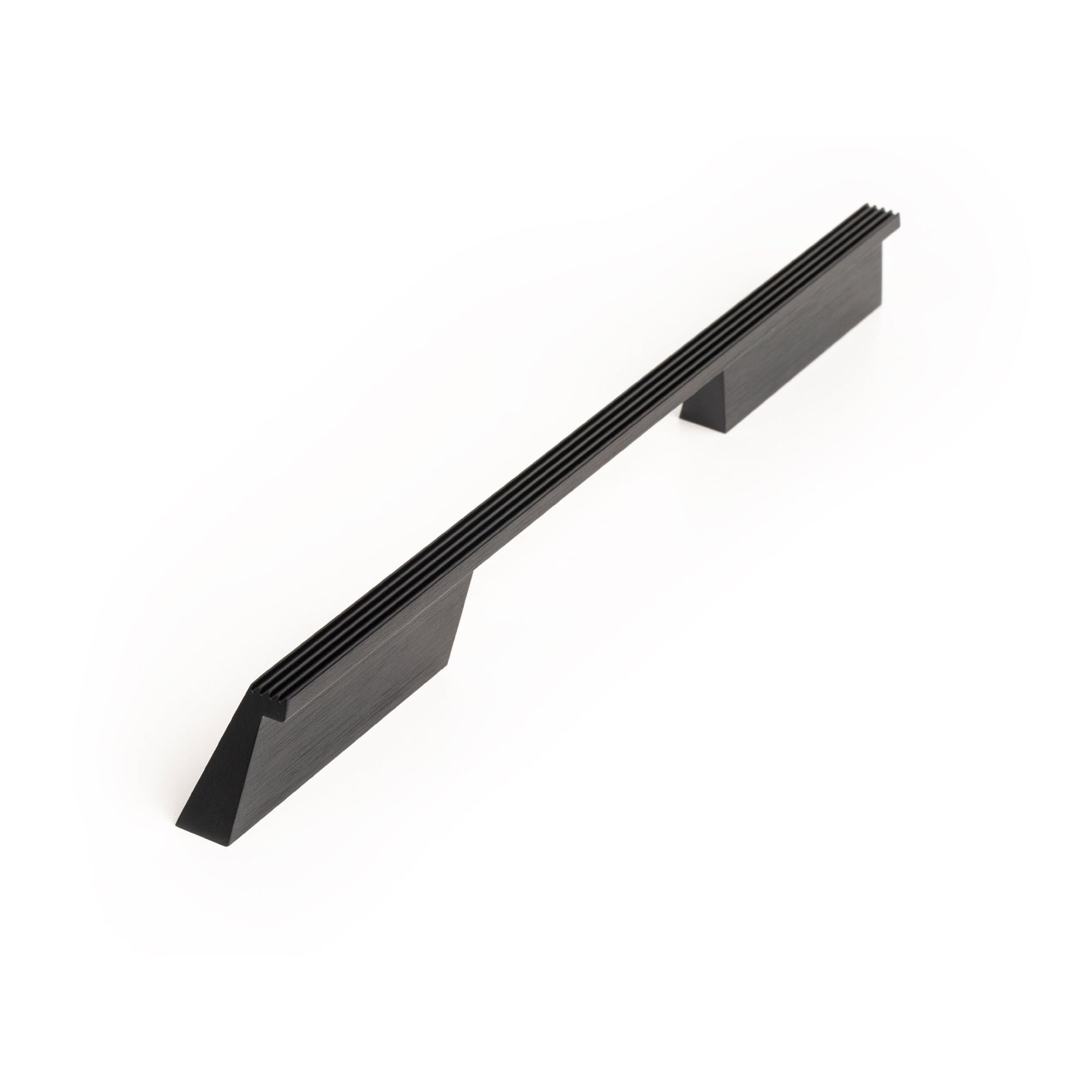Rail 192mm D Handle Brushed Black