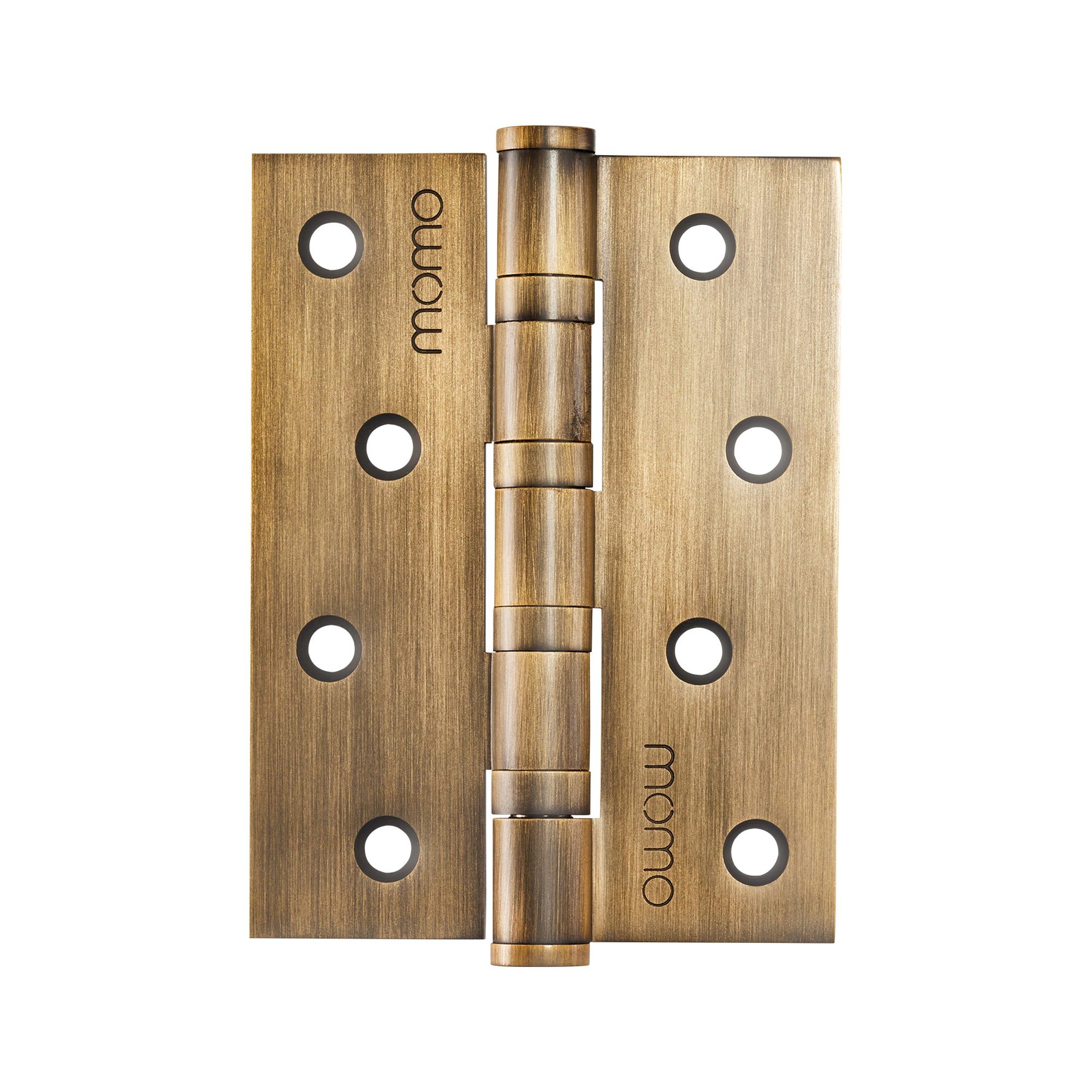 Momo Solid Brass Hinge 100mm x 76mm Brushed Satin Brass