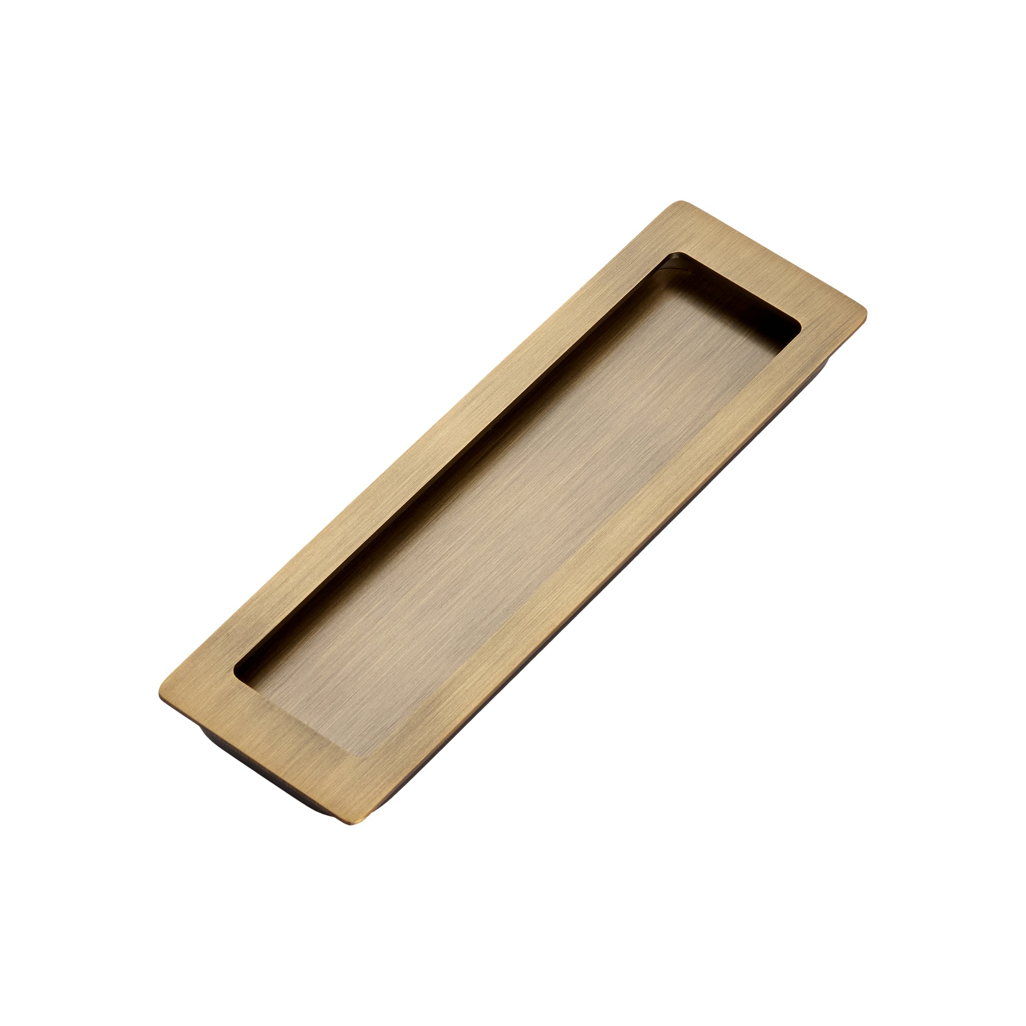 Momo Handles Cavity Slider Flush Pull Dark Brushed Brass