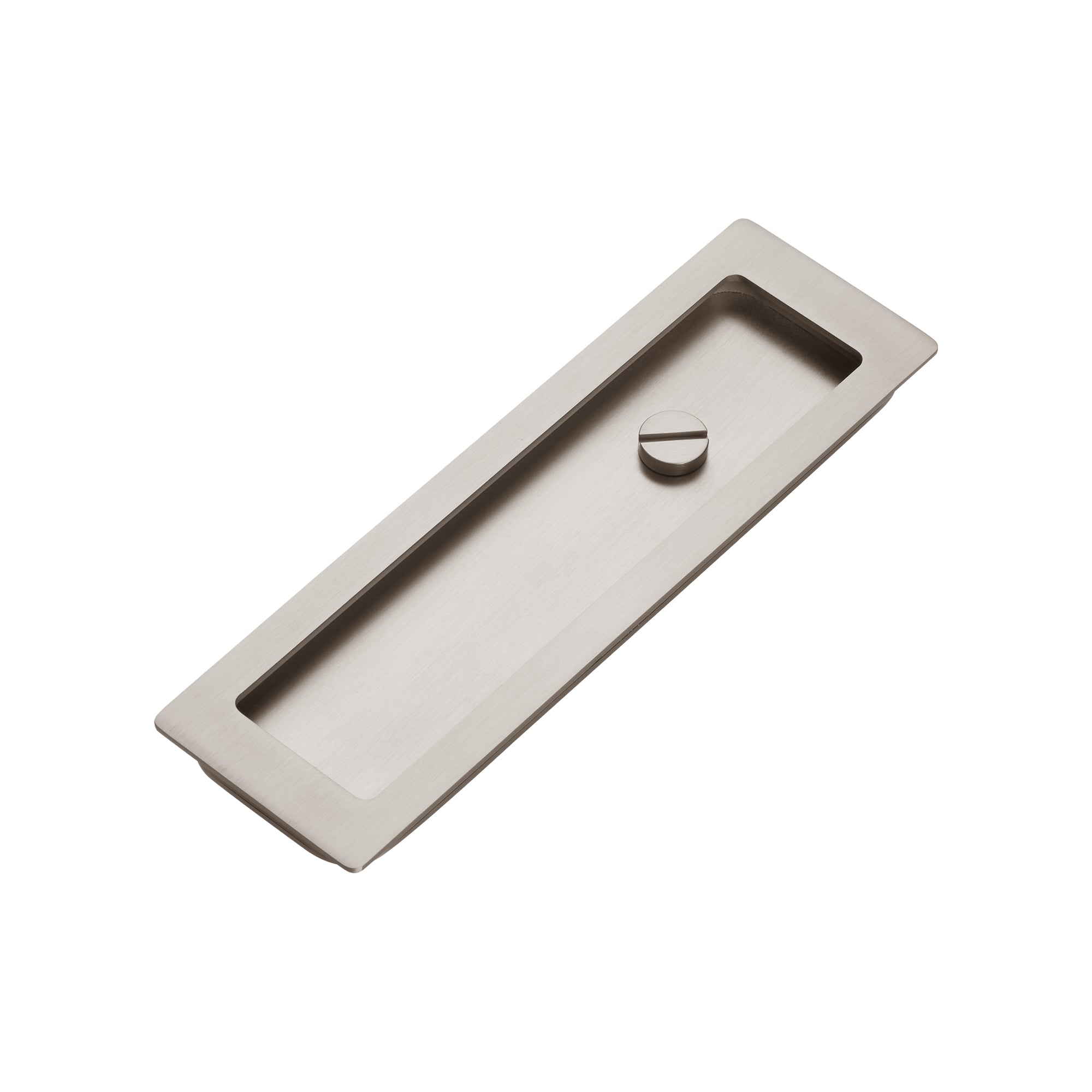 Momo Handles Cavity Slider Flush Pull Privacy Lock Kit Dull Brushed Nickel