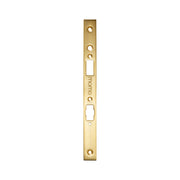 Momo Roller Mortice Lock Forend Plate for Use with Euro Cylinder Brushed Satin Brass