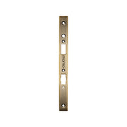 Momo Roller Mortice Lock Forend Plate for Use with Euro Cylinder Dark Brushed Brass