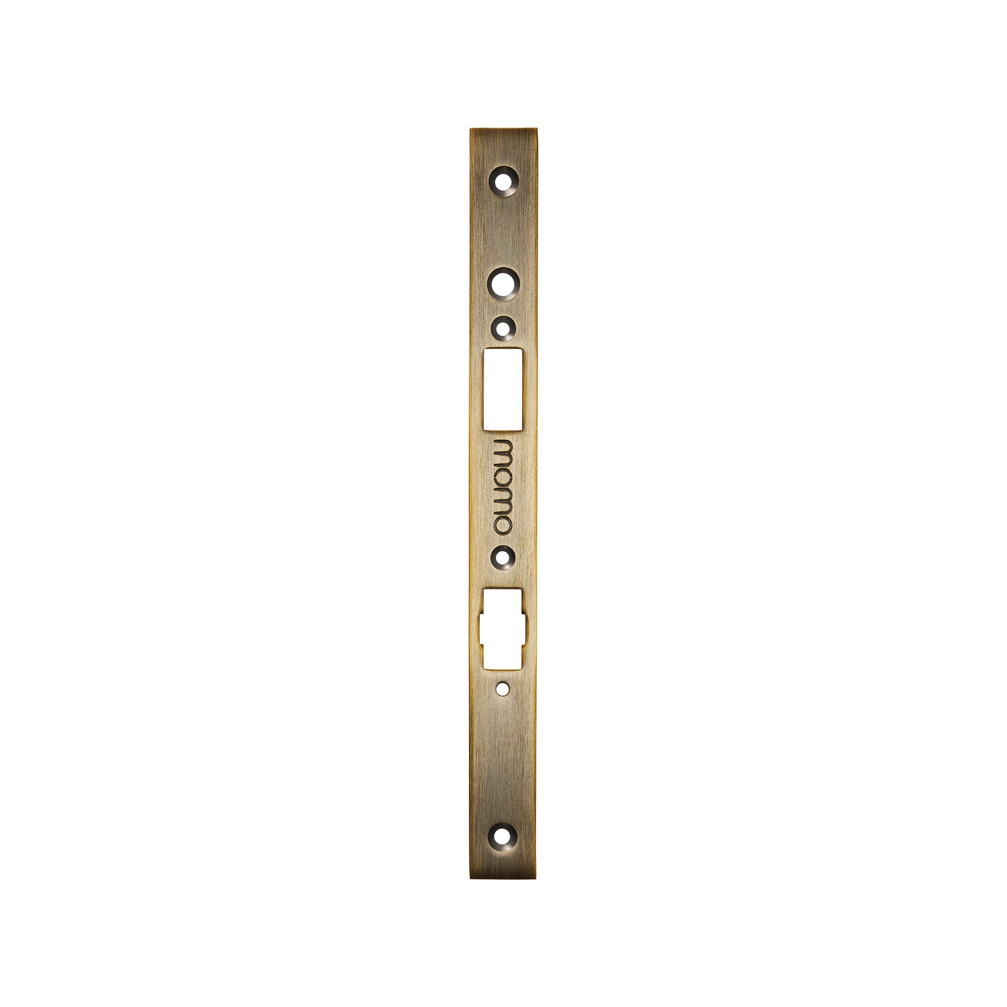 Momo Roller Mortice Lock Forend Plate for Use with Euro Cylinder Dark Brushed Brass