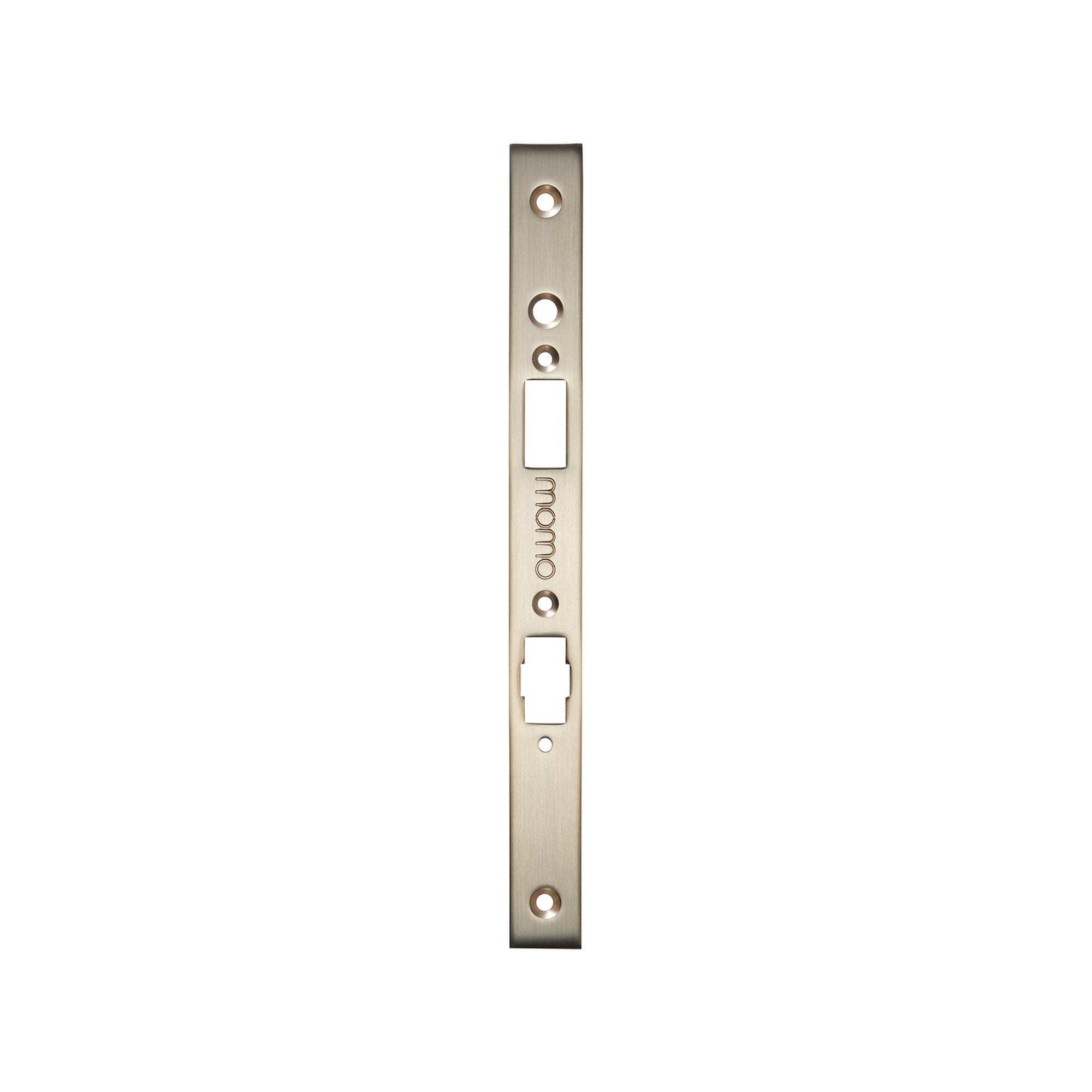 Momo Roller Mortice Lock Forend Plate for Use with Euro Cylinder Brushed Nickel