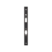 Momo Roller Mortice Lock Forend Plate for Use with Euro Cylinder Matt Black