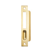 Momo Roller Mortice Lock Left Hand Strike Plate Brushed Satin Brass