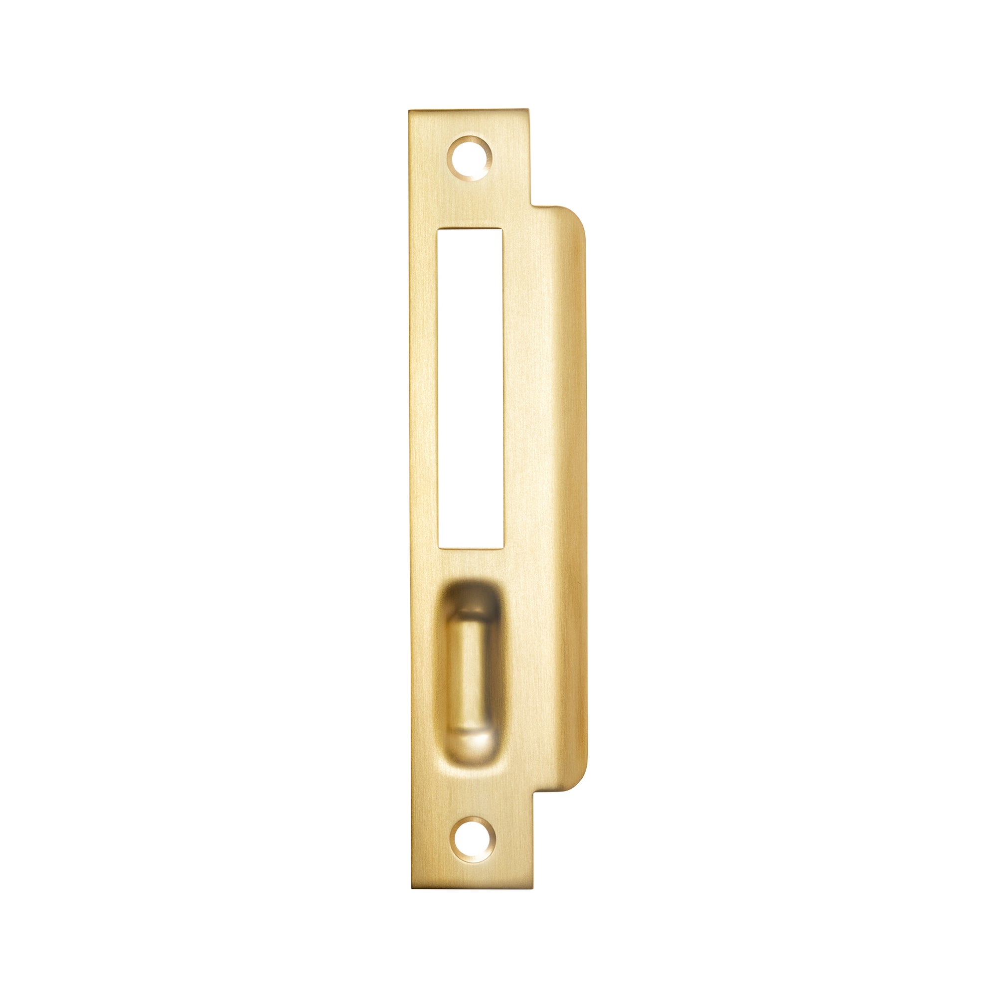 Momo Roller Mortice Lock Left Hand Strike Plate Brushed Satin Brass