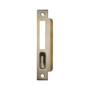 Momo Roller Mortice Lock Left Hand Strike Plate Dark Brushed Brass