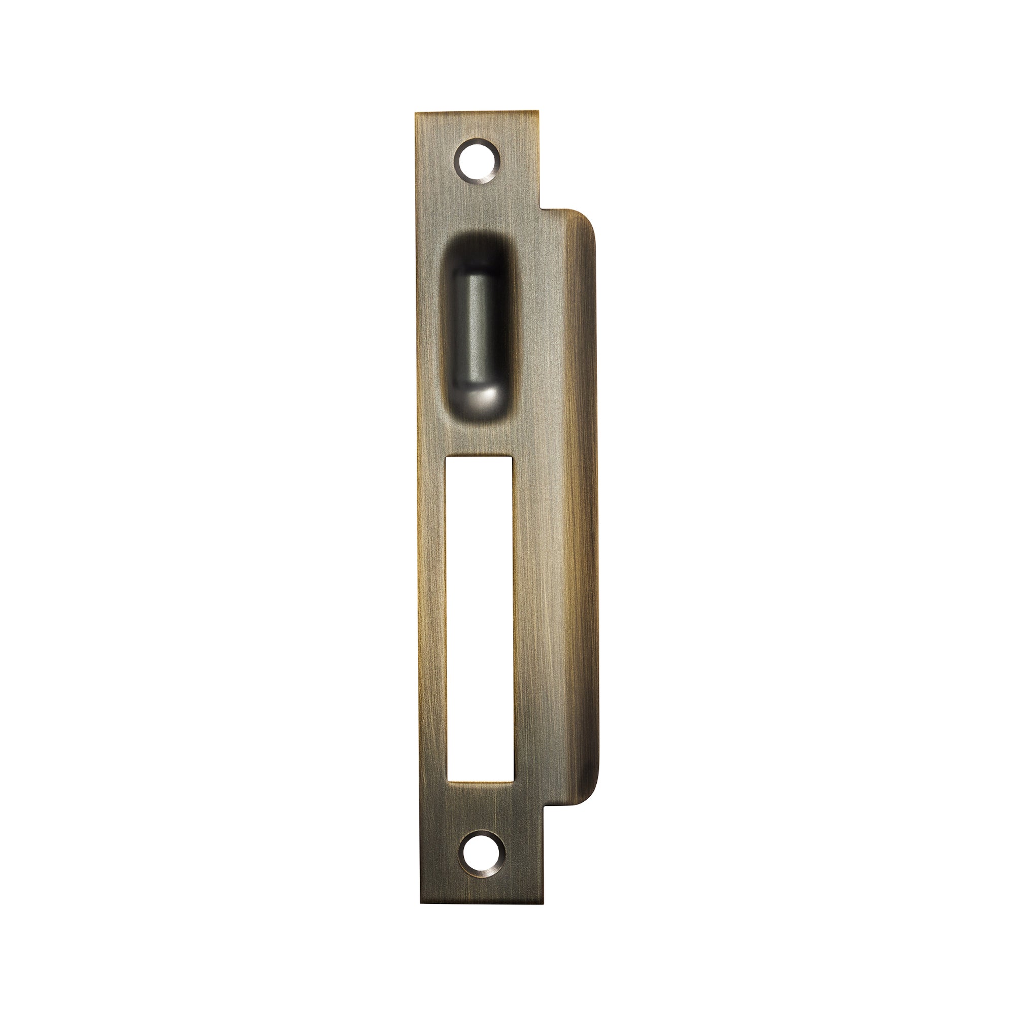 Momo Roller Mortice Lock Right Hand Strike Plate Dark Brushed Brass