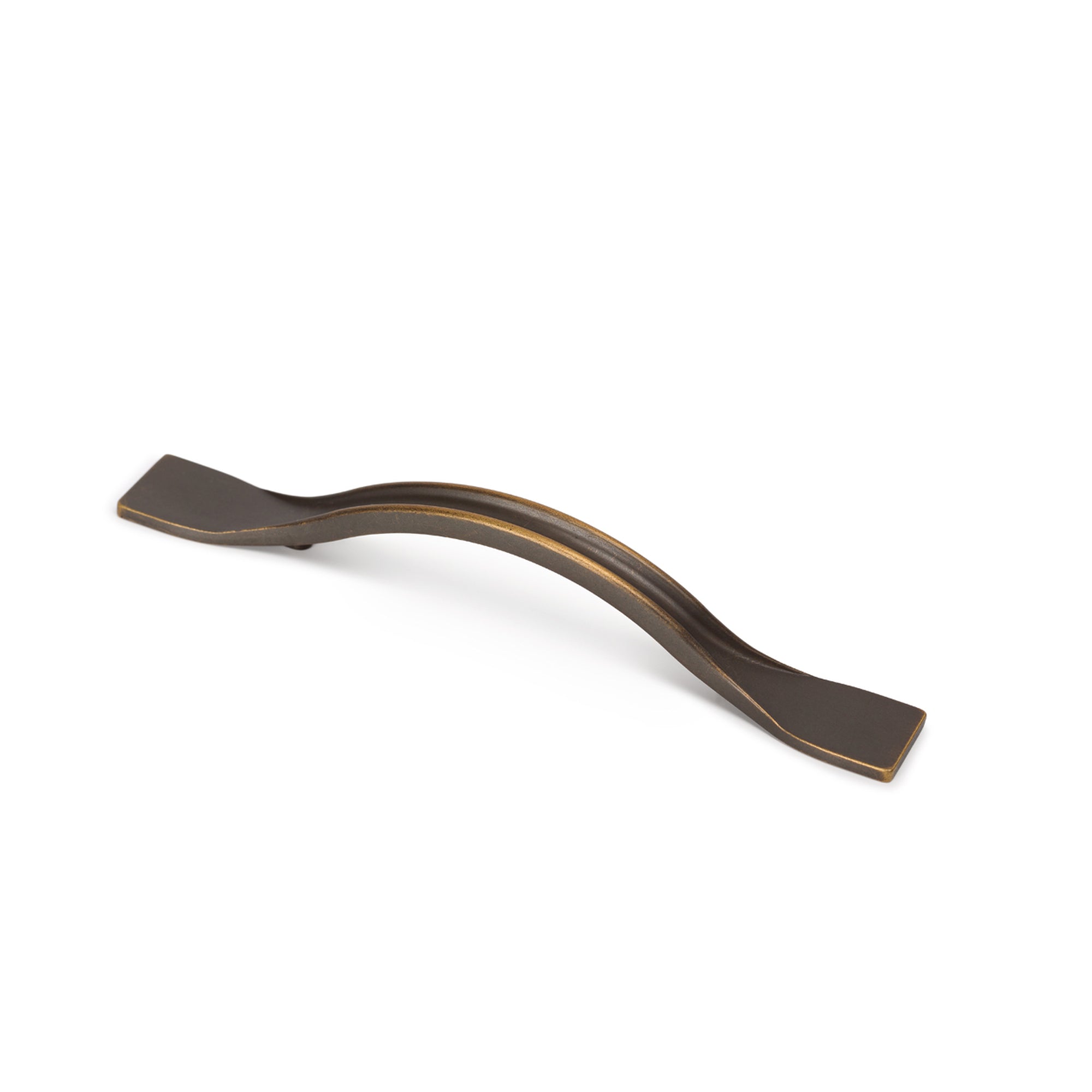 Raviolo Bow Handle - 96mm Antique Brass
