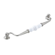 Trianon Swivel Bail 224mm White & Brushed Nickel