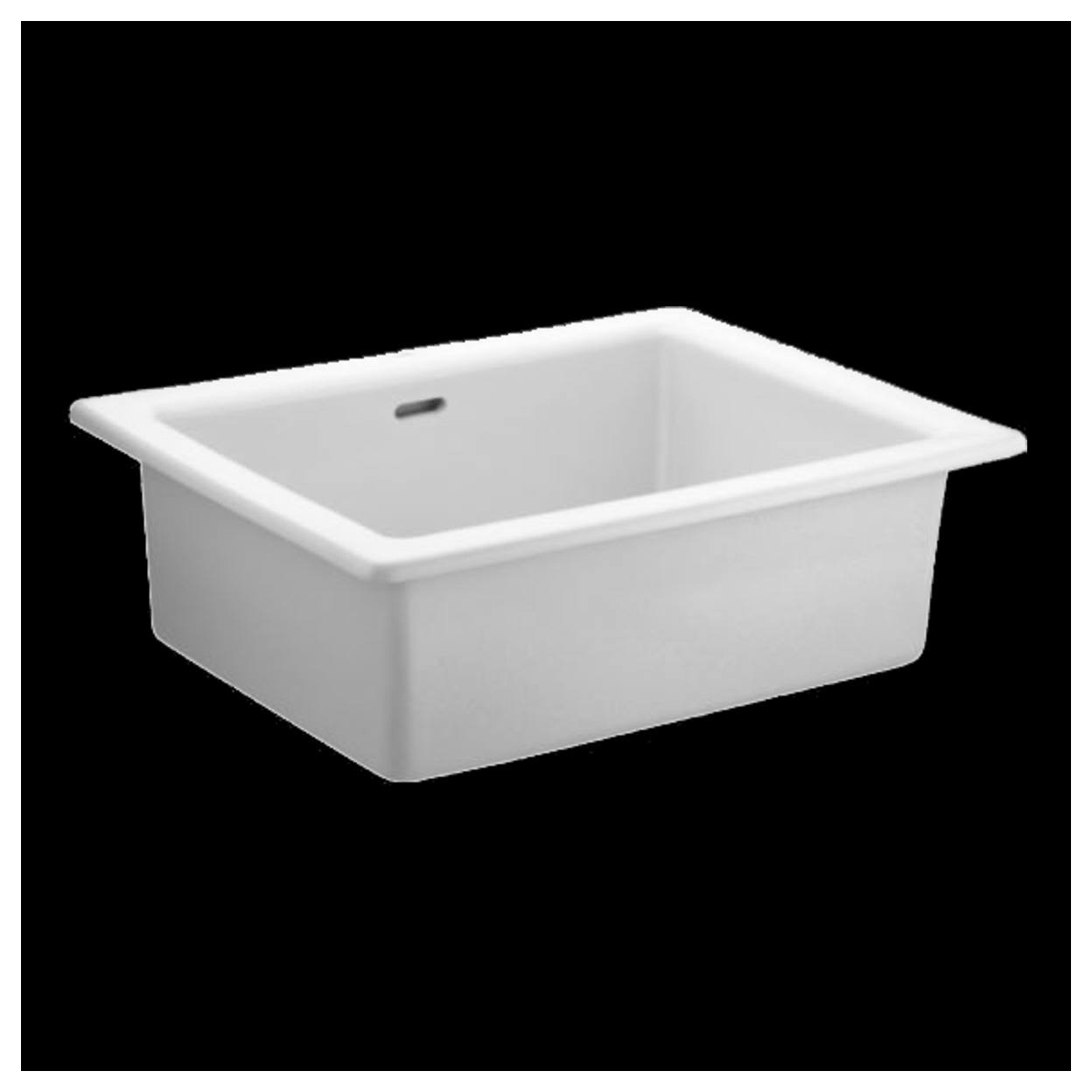 Cotto Large Laboratory Sink w/ Waste Outlet, White