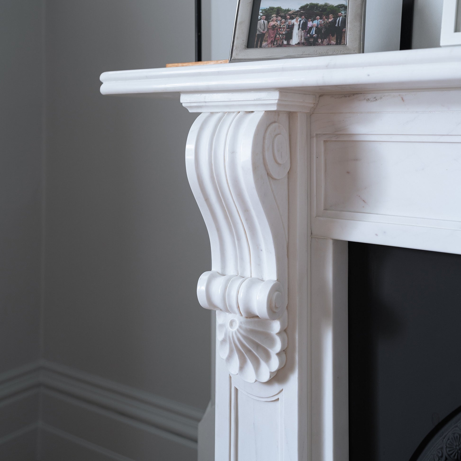 George Marble Mantel, Statuary White
