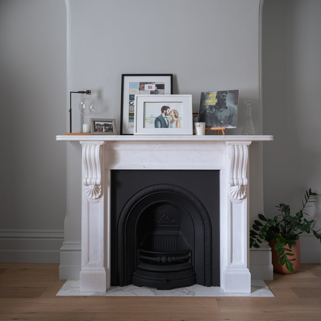 George Marble Mantel, Statuary White