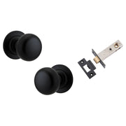 Cambridge Knob Round Rose Passage Kit Matt Black