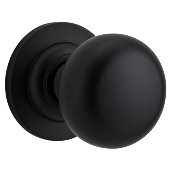 Cambridge Knob Round Rose Matt Black