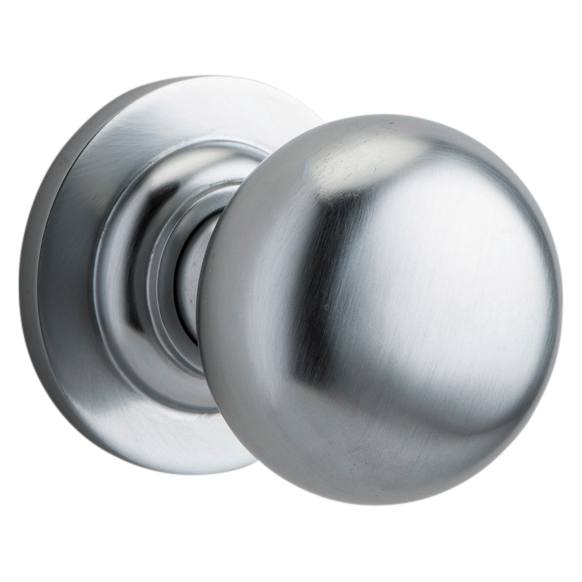 Cambridge Knob Round Rose Brushed Chrome