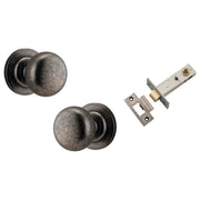 Cambridge Knob Round Rose Passage Kit Distressed Nickel